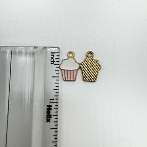 Gold and Pink Cupcake Charms (100 count)